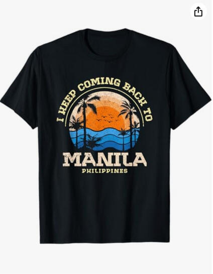 Back to Manila Filipinos Represent Philippines Pinoy Retro-style T-Shirt